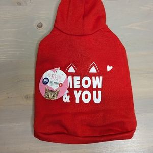 Small Red Cat Hoodie